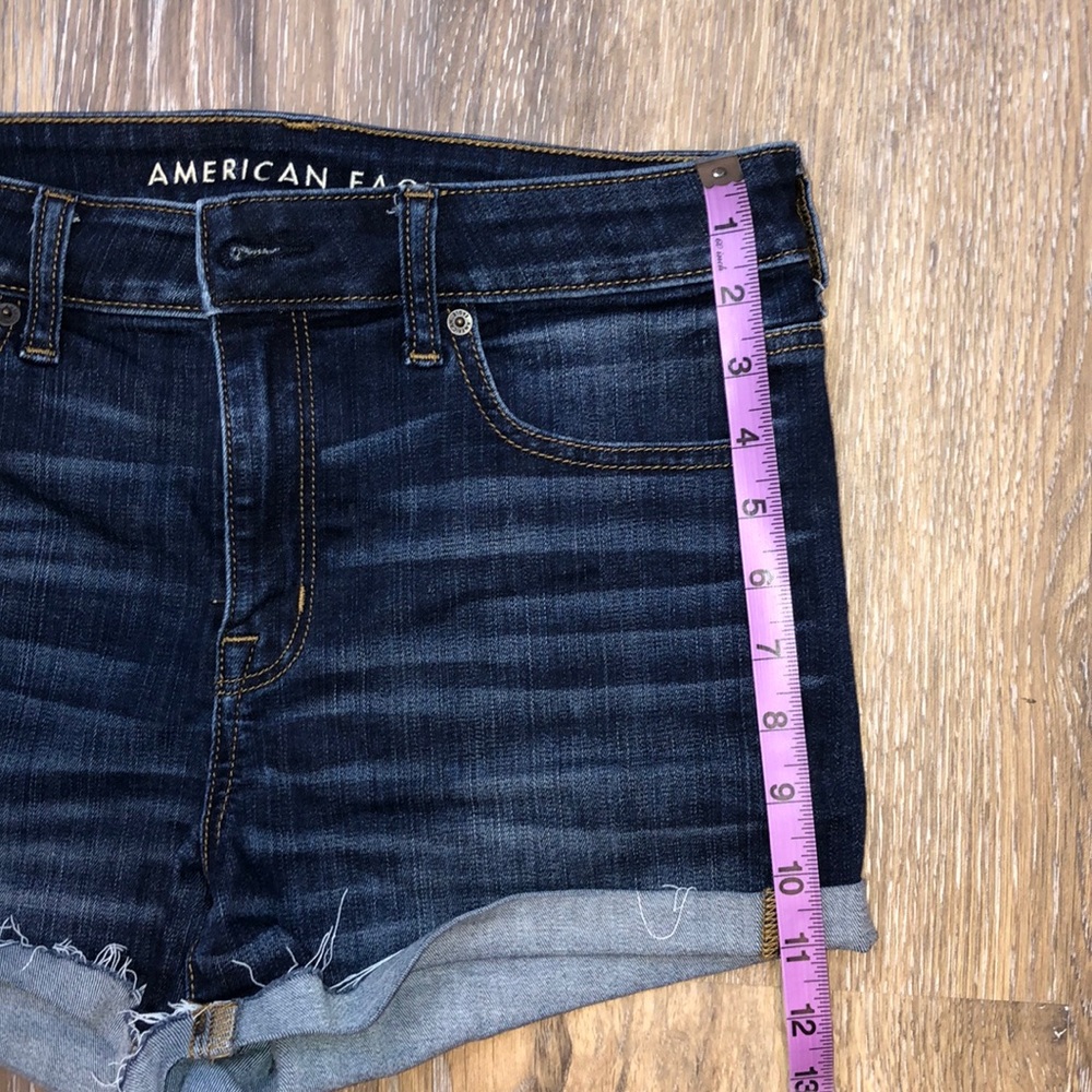 AE Next Level Stretch hi-rise shortie jean shorts - Picture 6 of 7